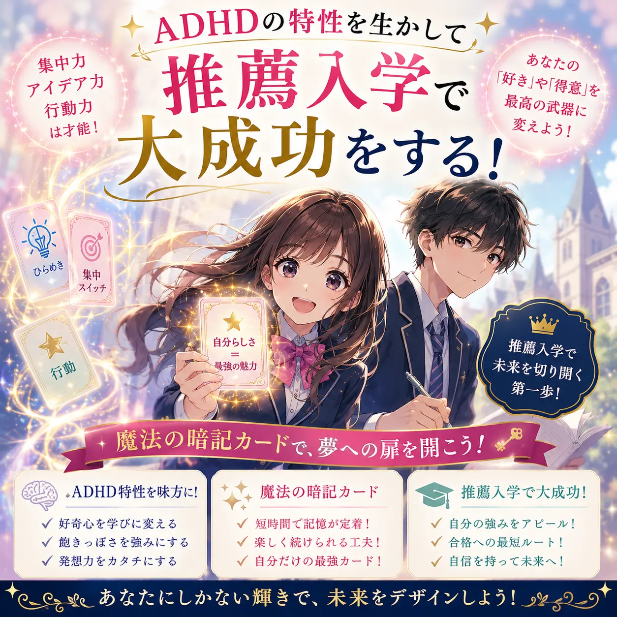 ADHDの特性を生かした推薦入学支援